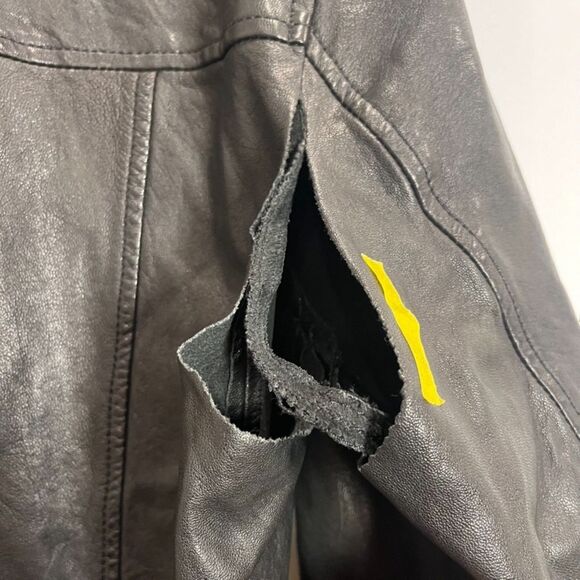 ALL SAINTS • Black Rio Biker Leather Jacket • Size Medium - Picture 6 of 13